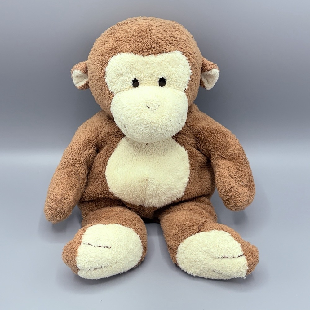 Ty Pluffies DANGLES The MONKEY Plush Baby Lovey Stuffed Animal Toy 2002 Brown